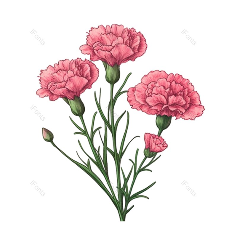 节日图片,卡通元素,花朵PNG,花朵插画免抠素材